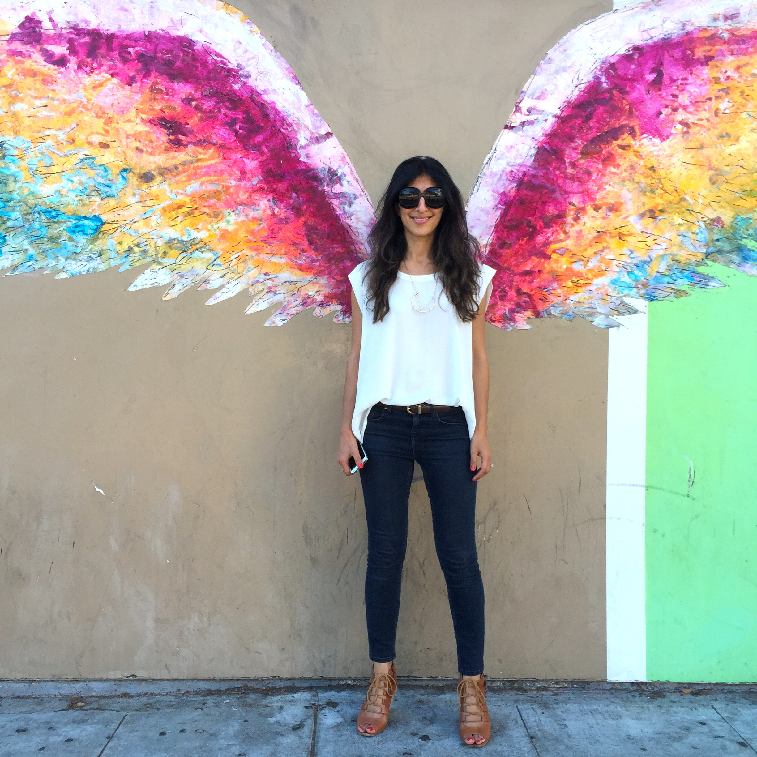 Angel wings in the City of Angels - by Colette Miller off Santa Monica Blvd. 