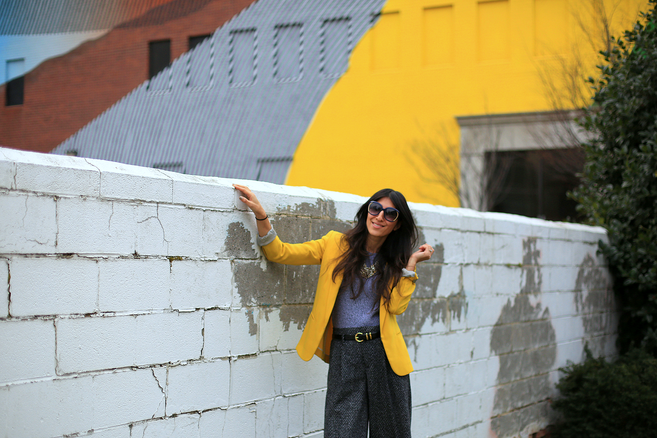 Oh hello lemon yellow! Who says you can't have fun with color unless it's summer? Brighten up your winter neutrals with a bold blazer!