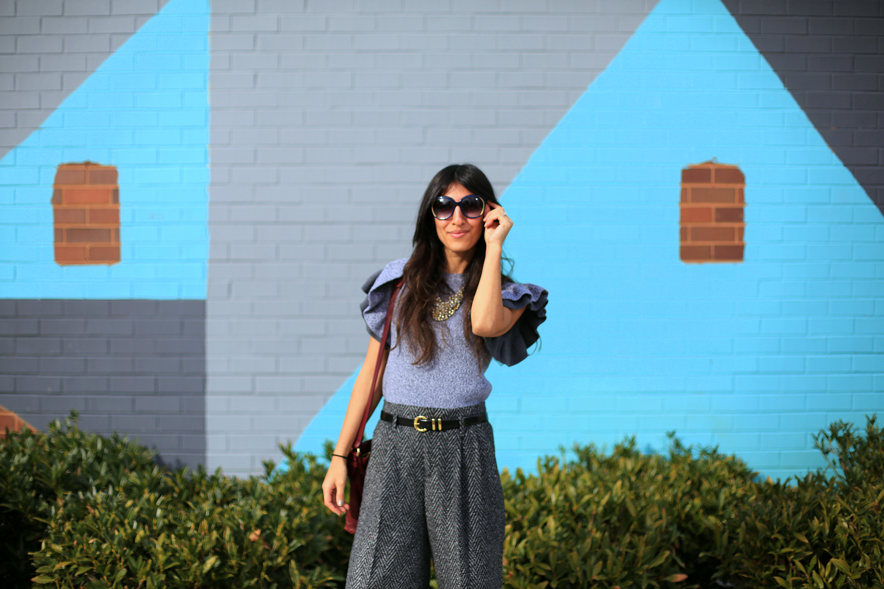 These bright blue walls shine bright, even on a grey February day! 