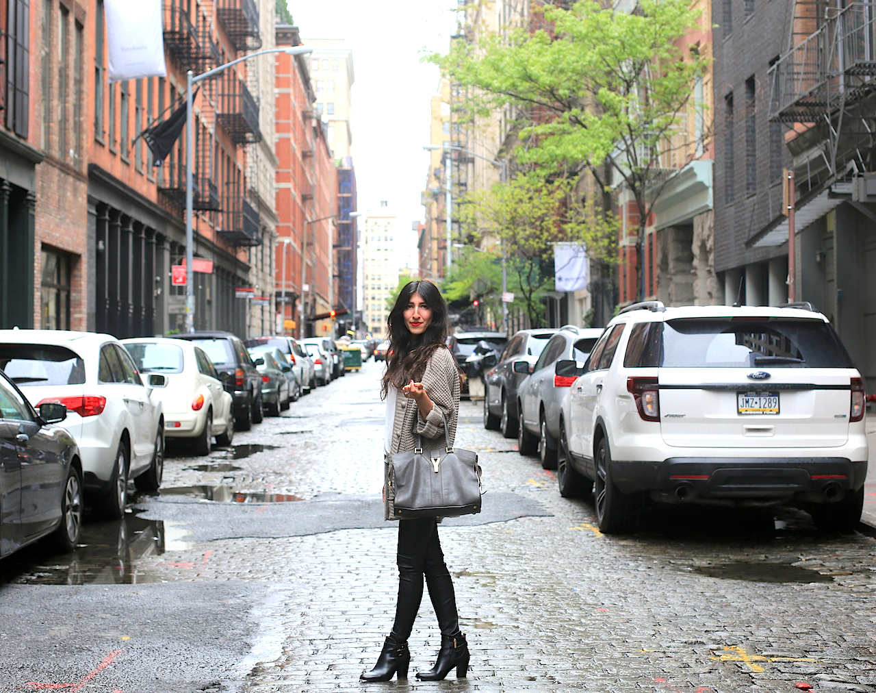 Big bags go well with big sweaters so you have a spot to stash them in when it warms up!