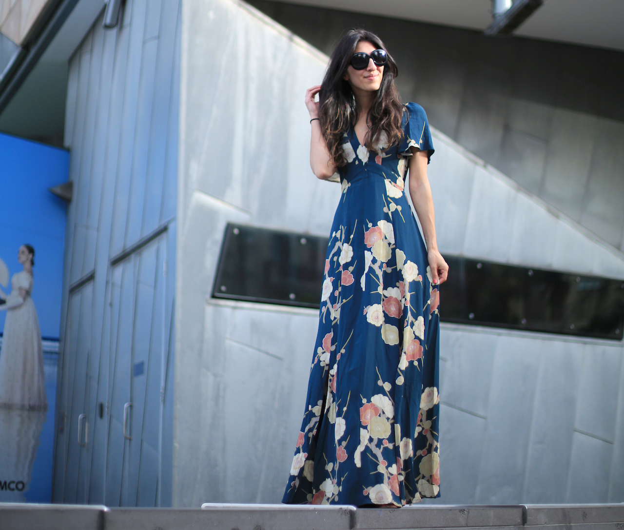 ASOS WEDDING Floral Fantasy Flutter-Sleeve Dress with Kimono Sleeves | Federation Square - Melbourne, Australia