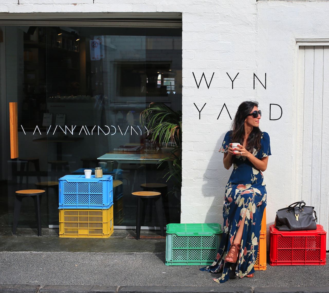 _wynyard me outside with coffee