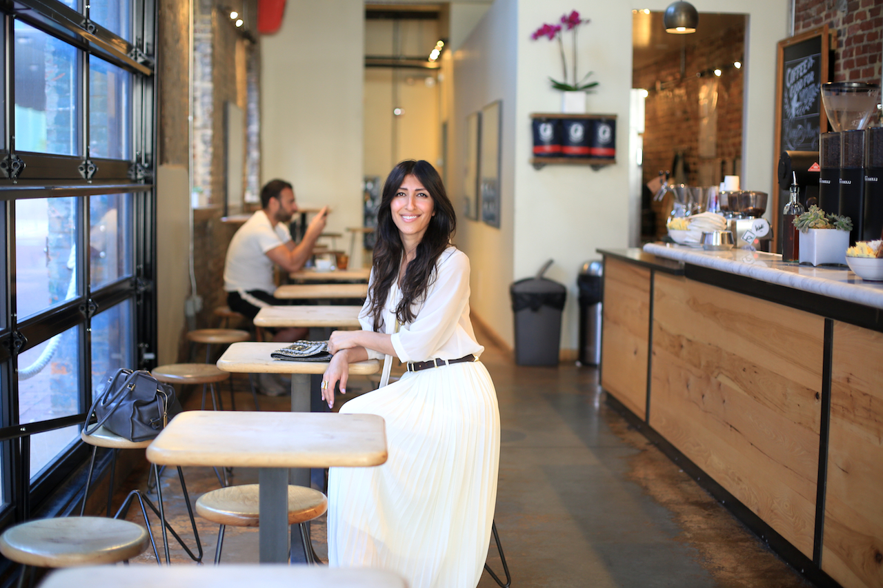 white maxi outfit inside la colombe