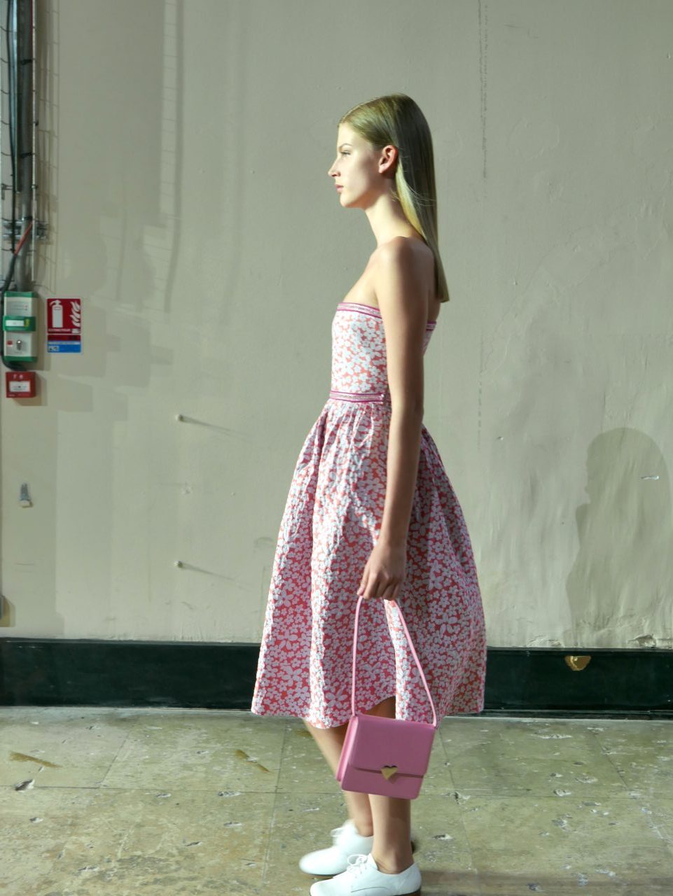 agnes-b-pink-strapless-dress